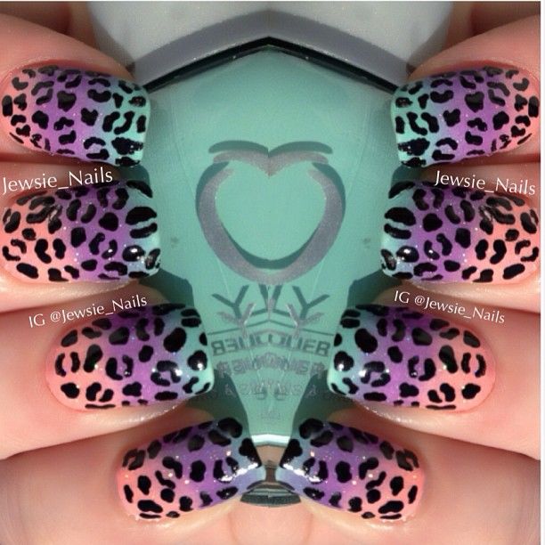 Spring Cheetah Nails