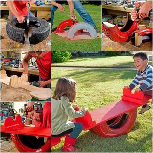DIY Tire See Saw DIY Tire See Saw