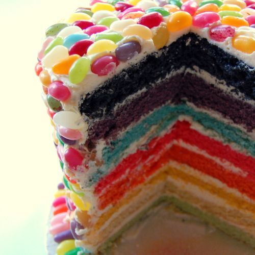 Jelly Bean Rainbow Easter Cake Pictures, Photos, and Images for