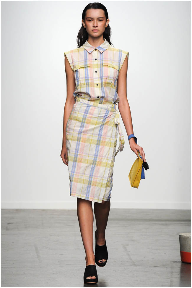 Plaid Cotton WrapARound Dress In Pastels For Spring Pictures, Photos