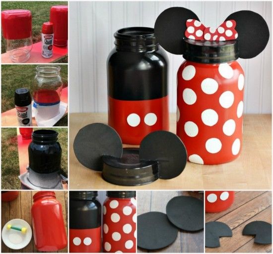 DIY Mickey And Minnie Mouse Jars Pictures, Photos, and Images for Facebook, Tumblr, Pinterest