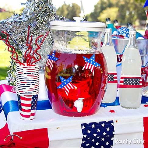 fourth of july punch table