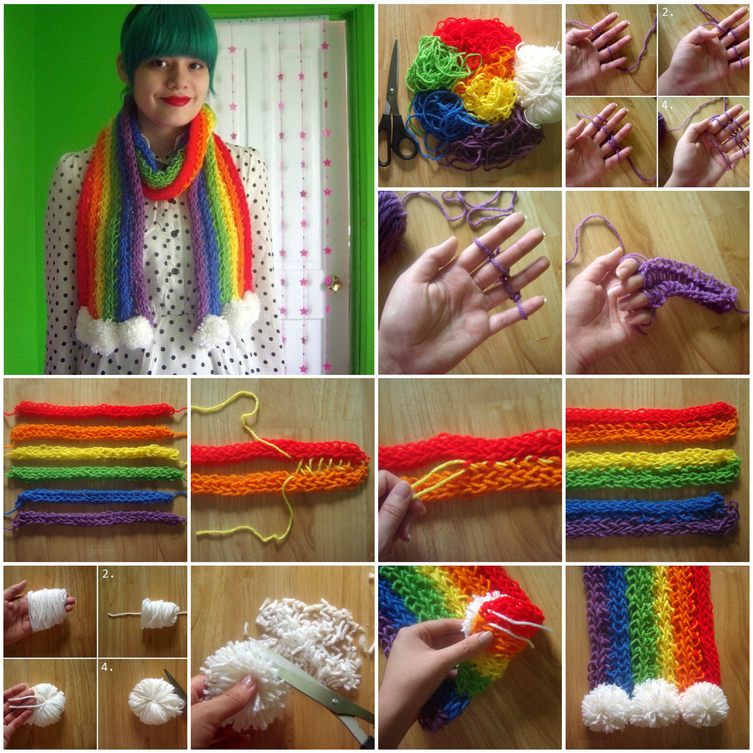 How To Knit A Scarf With Your Fingers Pictures Photos and Images for