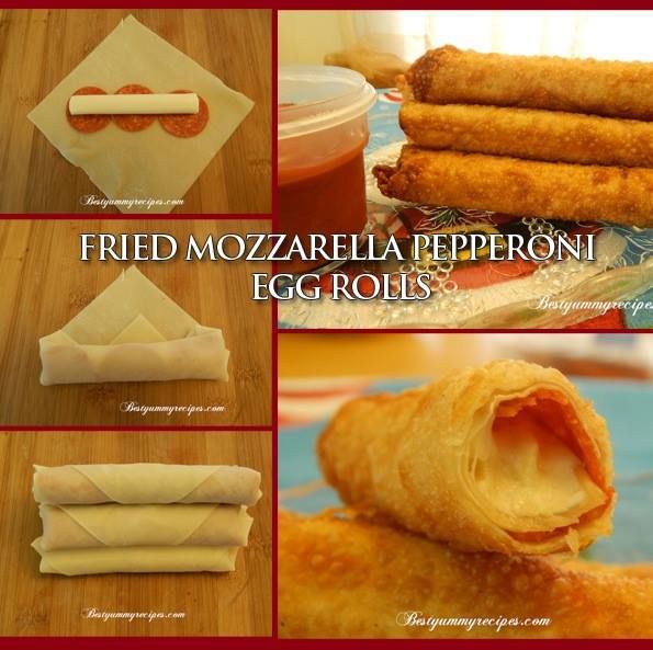 Fried Mozzarella Pepperoni Egg Rolls Pictures, Photos, and Images for