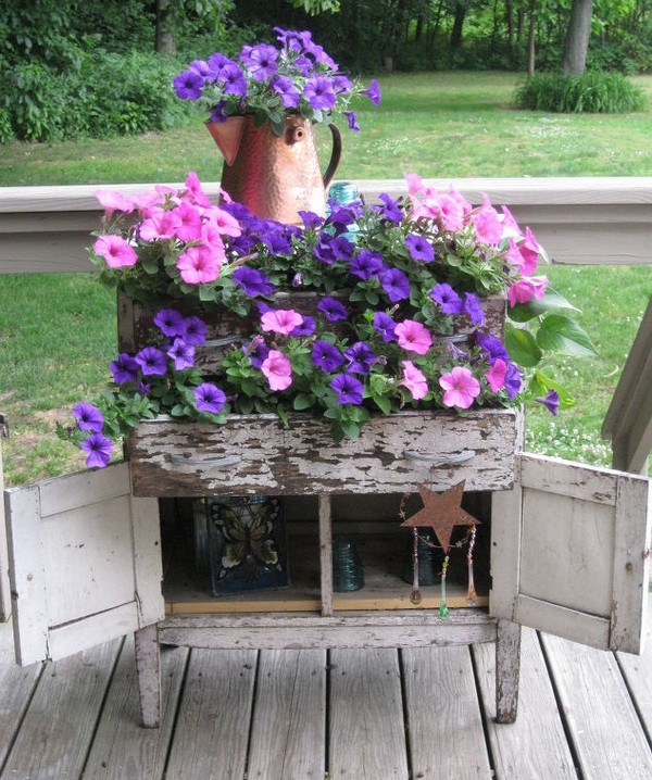 Vintage Cupboard Planter