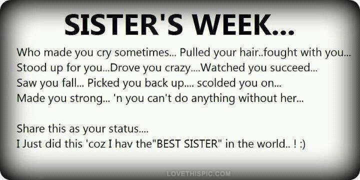sisters week