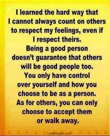 i cannot always count on others i cannot always count on others