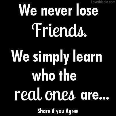 we never lose friends