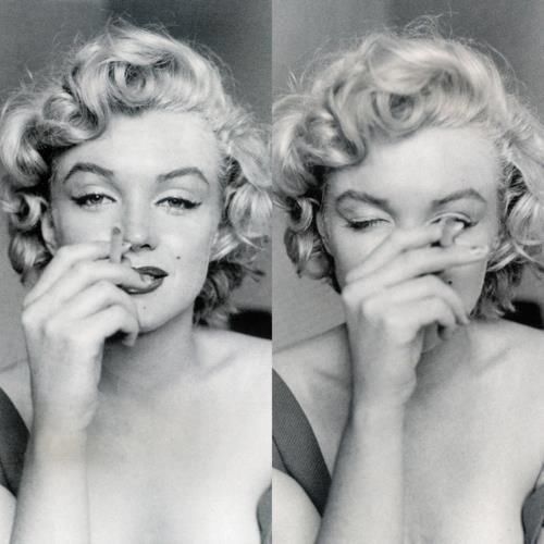 Marilyn Monroe with cigarette Marilyn Monroe with cigarette