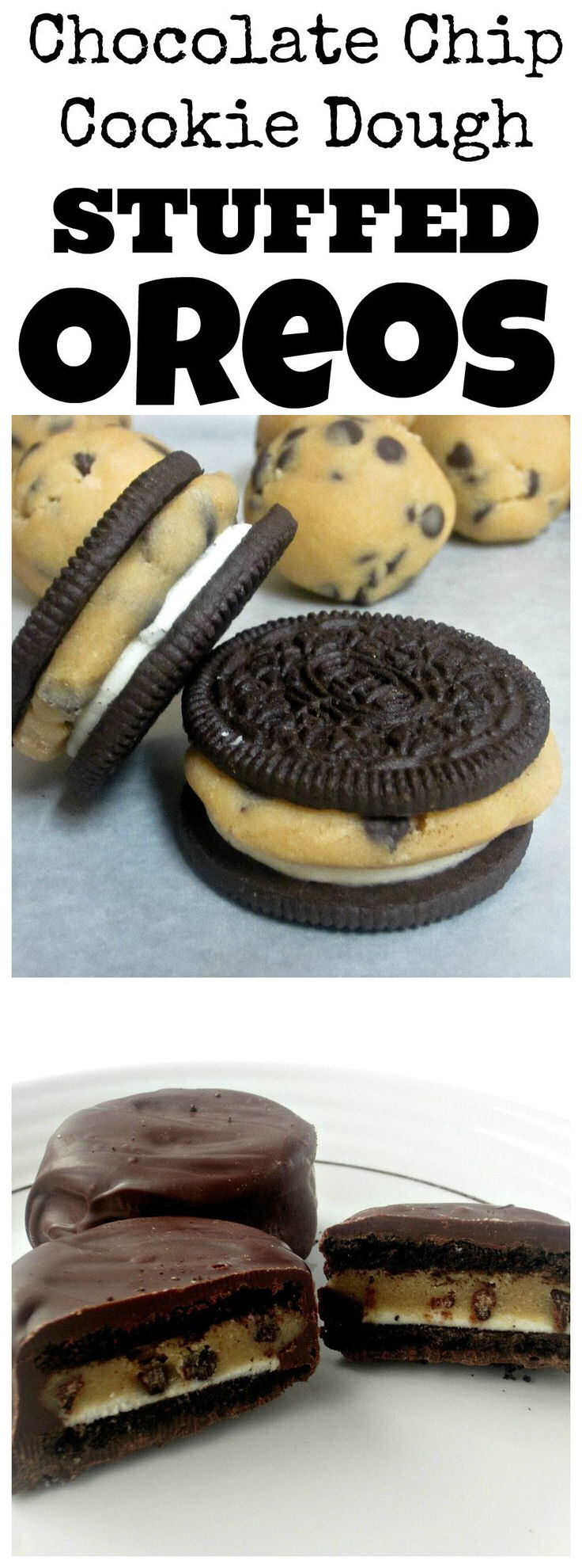Chocolate Chip Cookie Dough Stuffed Oreos Pictures, Photos, and Images