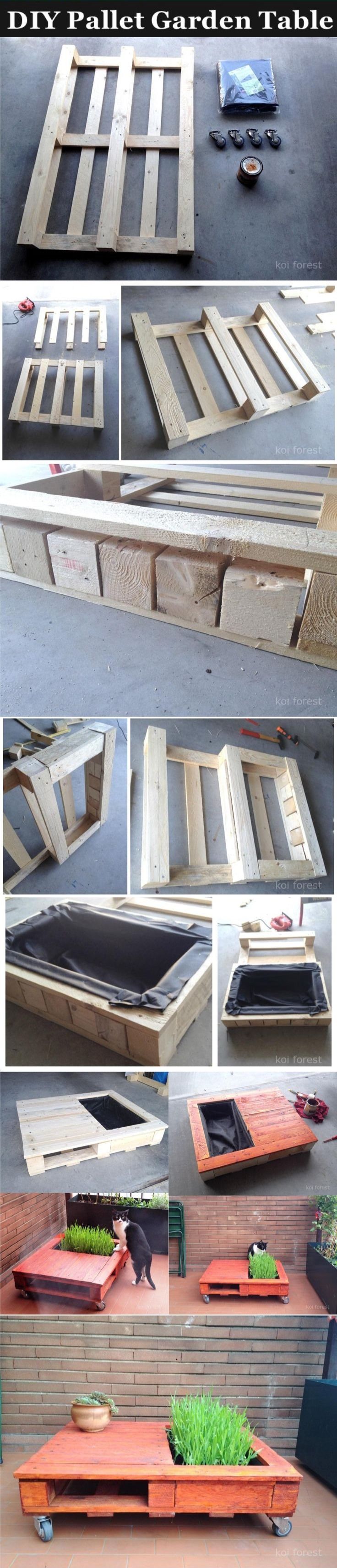DIY Pallet Garden Table Pictures, Photos, and Images for Facebook