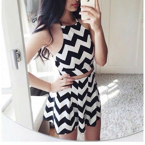 Black And White Chevron Dress Pictures, Photos, and Images for Facebook