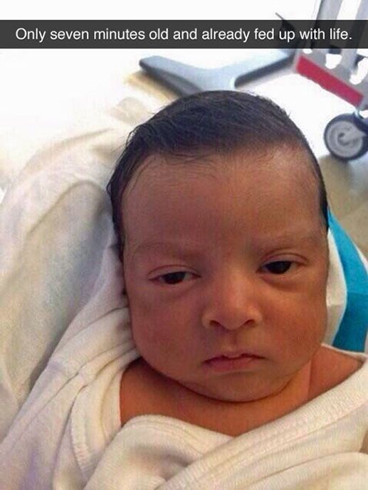 Baby Already Fed Up With Life Pictures, Photos, and Images for Facebook