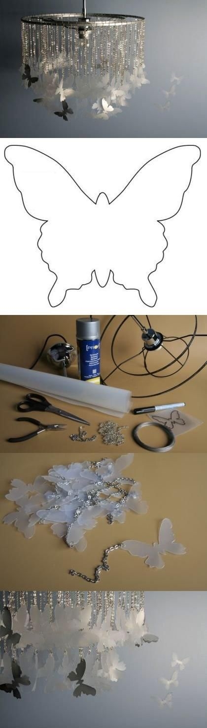 DIY butterfly chandeleir DIY butterfly chandeleir