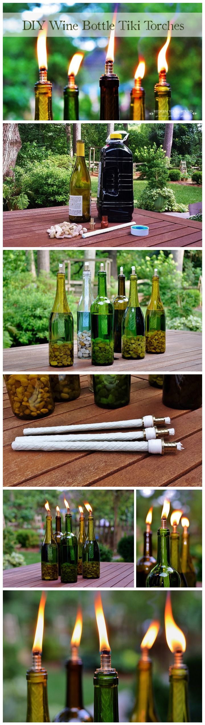 DIY Wine Bottle Tiki Torch Pictures, Photos, and Images for Facebook, Tumblr, Pinterest, and Twitter