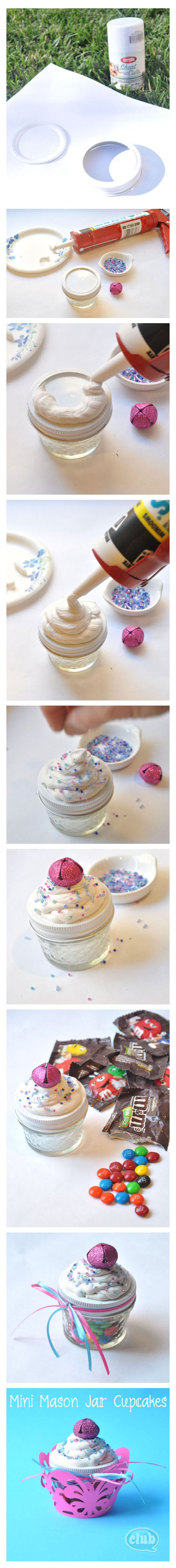 DIY mason jar cupcakes