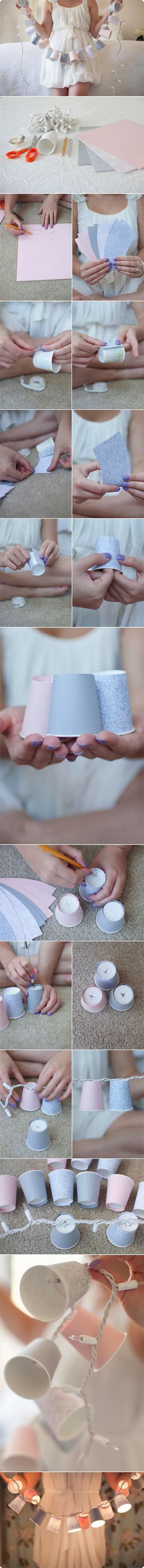 DIY cup lights DIY cup lights