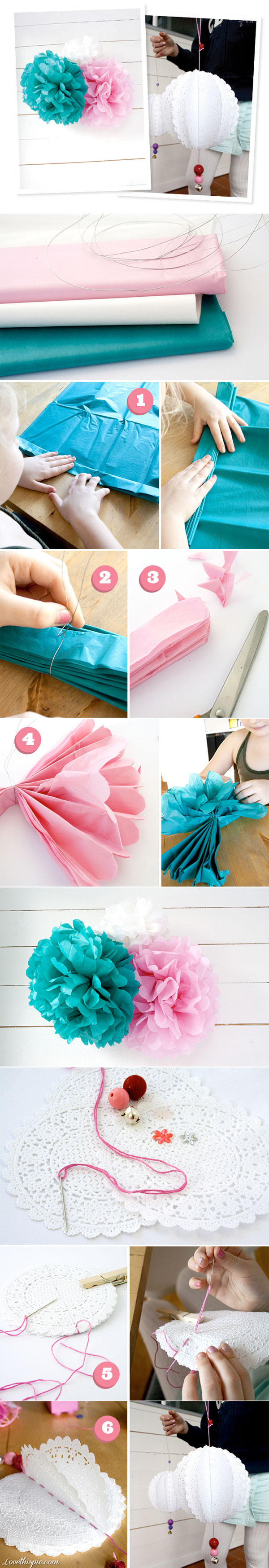 DIY pom poms
