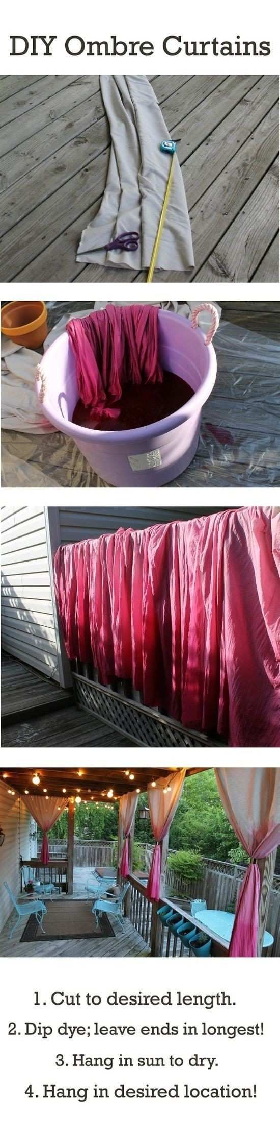 diy ombre curtains