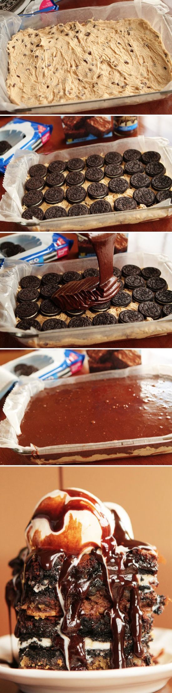 Ultimate Chocolate Chip Cookie N' Oreo Fudge Brownie Bar Pictures