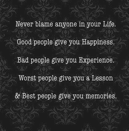 never blame