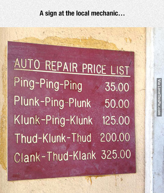 Auto Repair Price List Pictures, Photos, and Images for Facebook