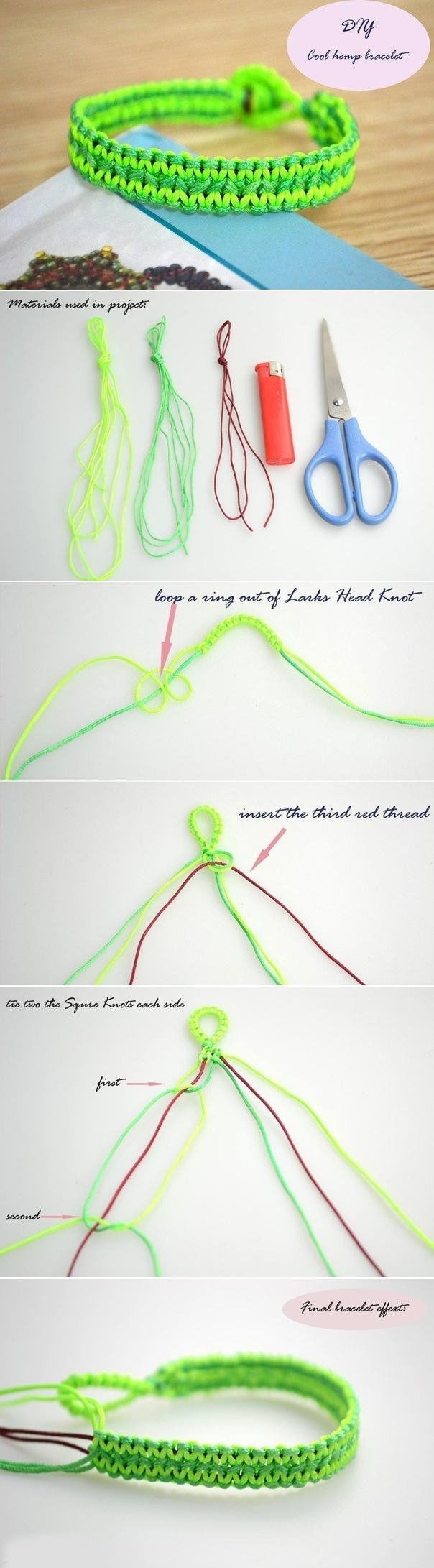 diy hemp braclete