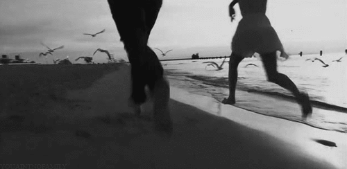 Running on the beach