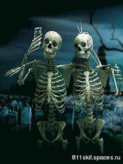 Image result for selfie with skeleton gif