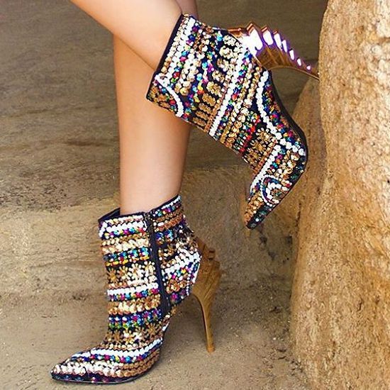 stiletto heel booties