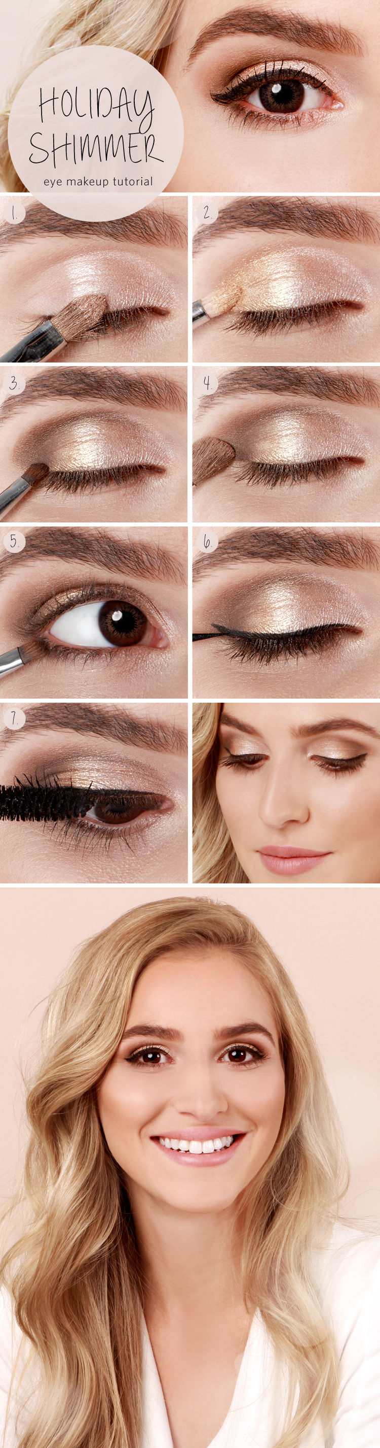 Holiday Shimmer Eye Makeup Tutorial Pictures, Photos, and Images for