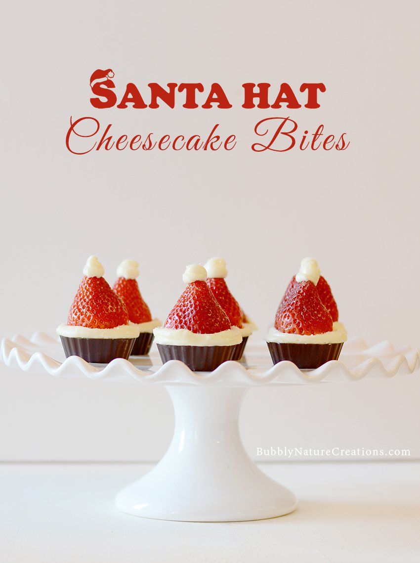 Santa Hat Cheesecake Bites Pictures, Photos, and Images for Facebook, Tumblr, Pinterest, and Twitter