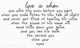 Love is when... Love is when...