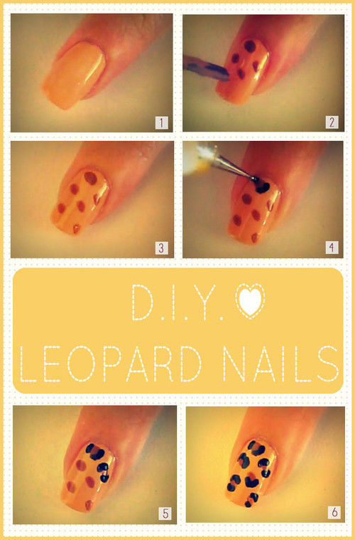 DIY leopard nails