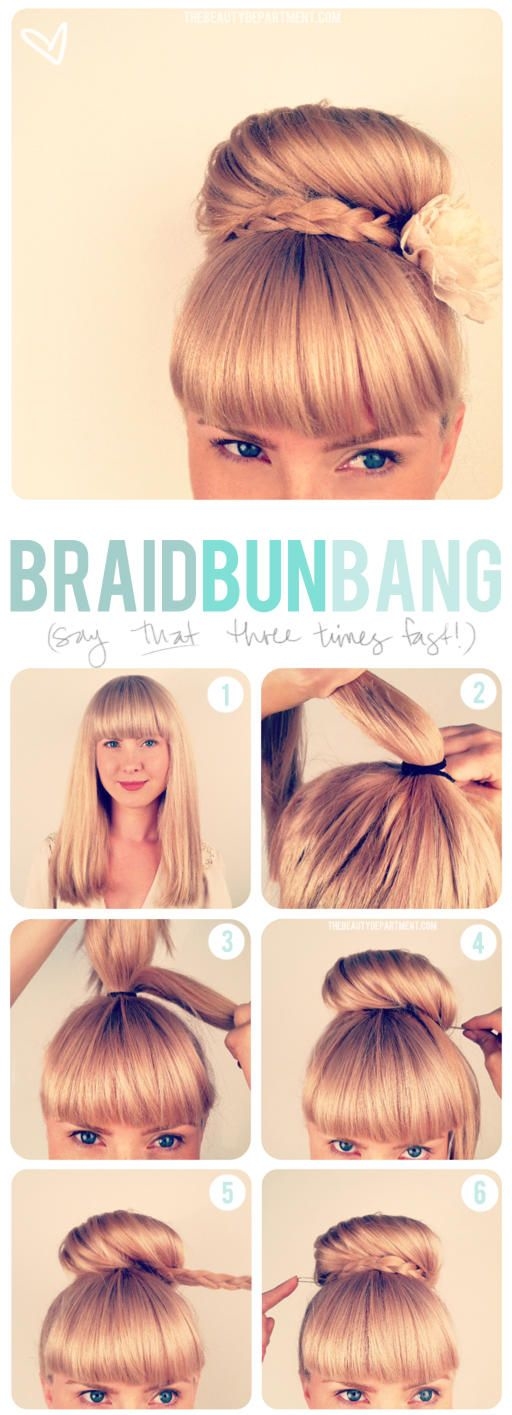 DIY - Braided Bun with Bangs