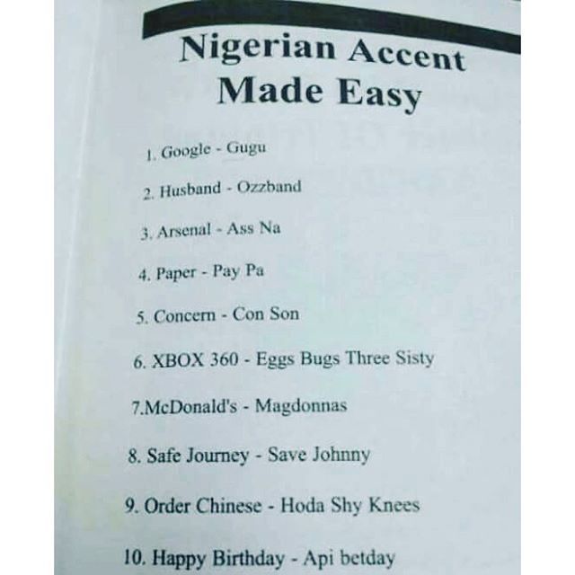 Nigerian Accent Made Easy Pictures, Photos, and Images for Facebook