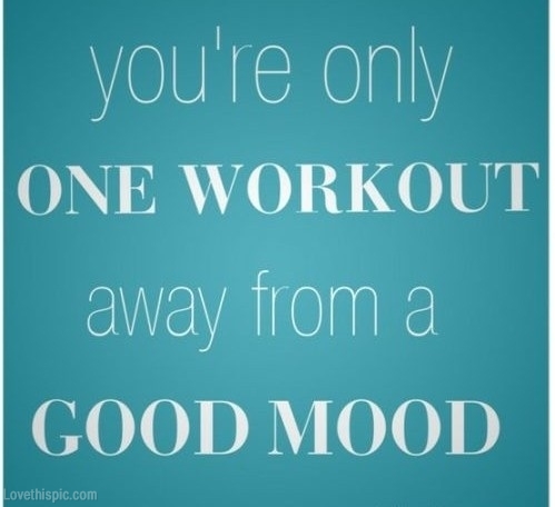 One workout away One workout away
