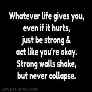 Strong walls shake but never collapse