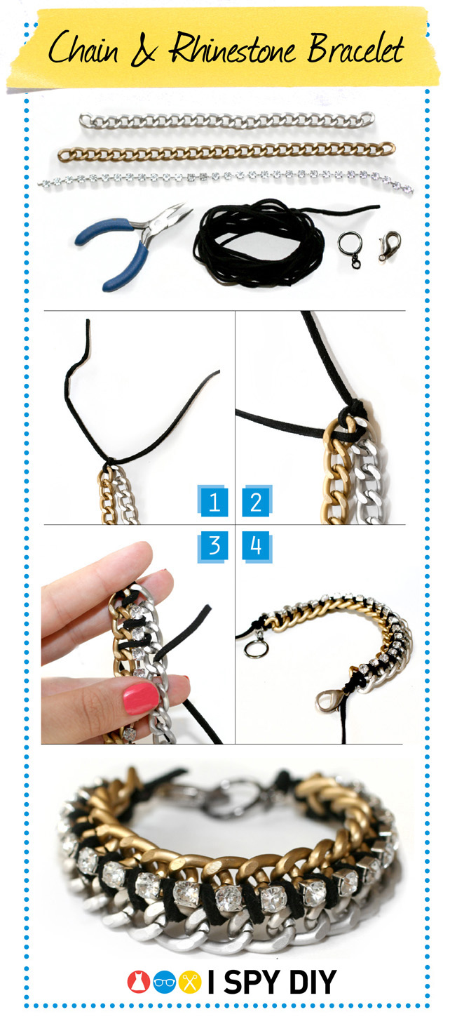 chain and rhinestone bracelet chain and rhinestone bracelet