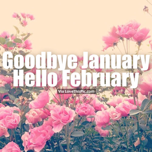 Goodbye January, Hello February Floral Quote Photos, Goodbye January, H...