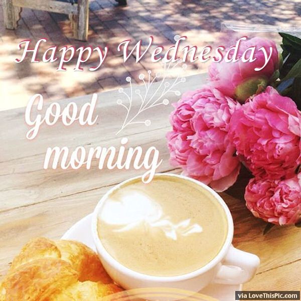 Happy Wednesday Good Morning Coffee Image Quote Pictures, Photos, and