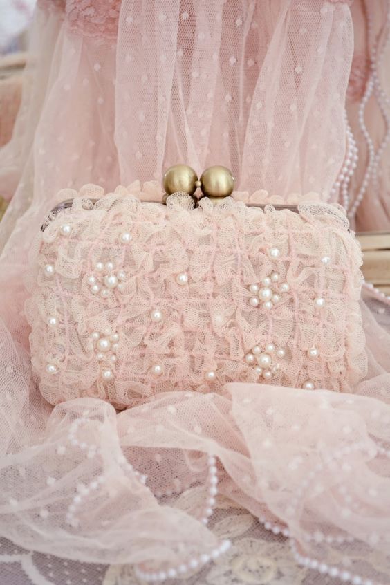 pink evening purse