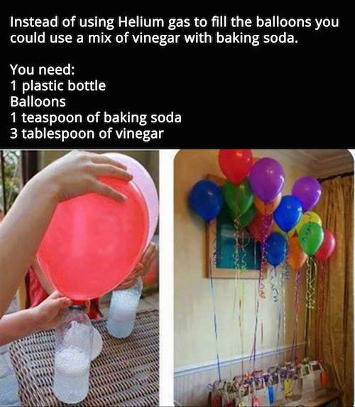 Use Vinegar And Baking Soda To Make Floating Balloons Pictures, Photos