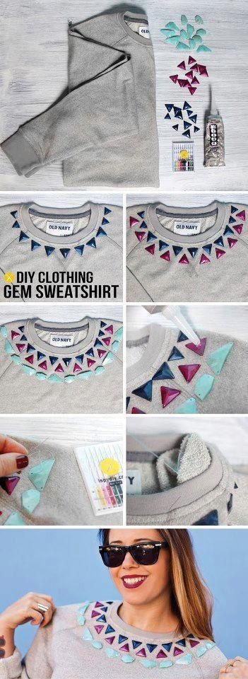DIY Gem Sweatshirt
