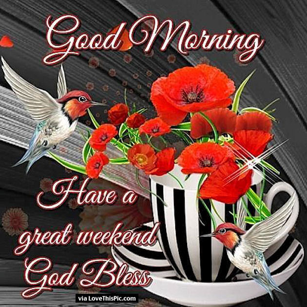 Good Morning Have A Blessed Weekend Good Morning Have A Great Weekend God Bless Pictures, Photos, And Images  For Facebook, Tumblr, Pinterest, And Twitter