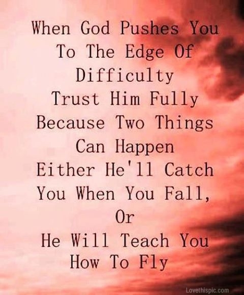 when God pushes you