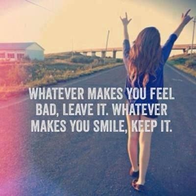 Whatever makes you smile, keep it