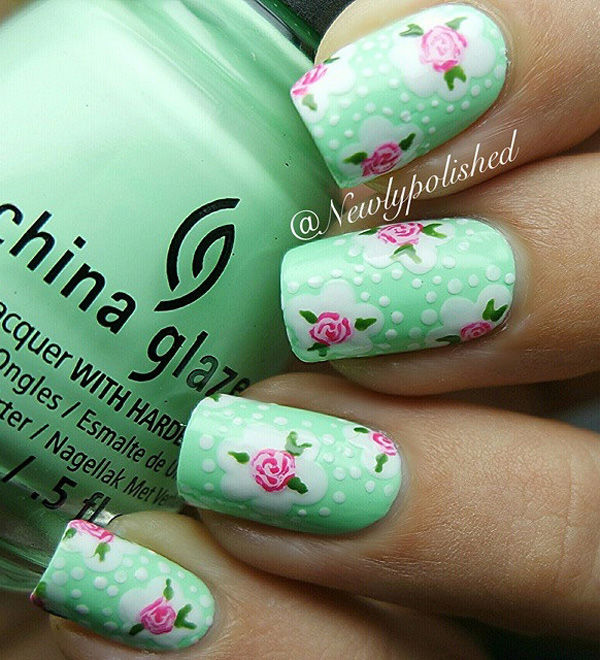 Neon Green Floral Nails Pictures, Photos, and Images for Facebook