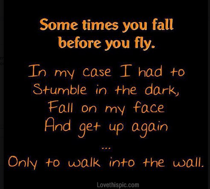 sometimes you fall sometimes you fall