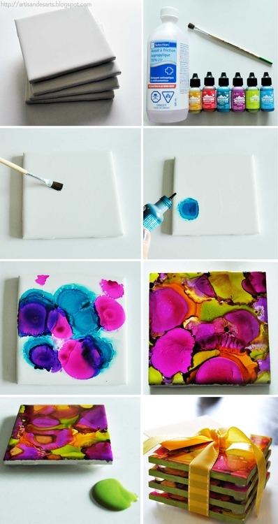 DIY Art Coasters DIY Art Coasters